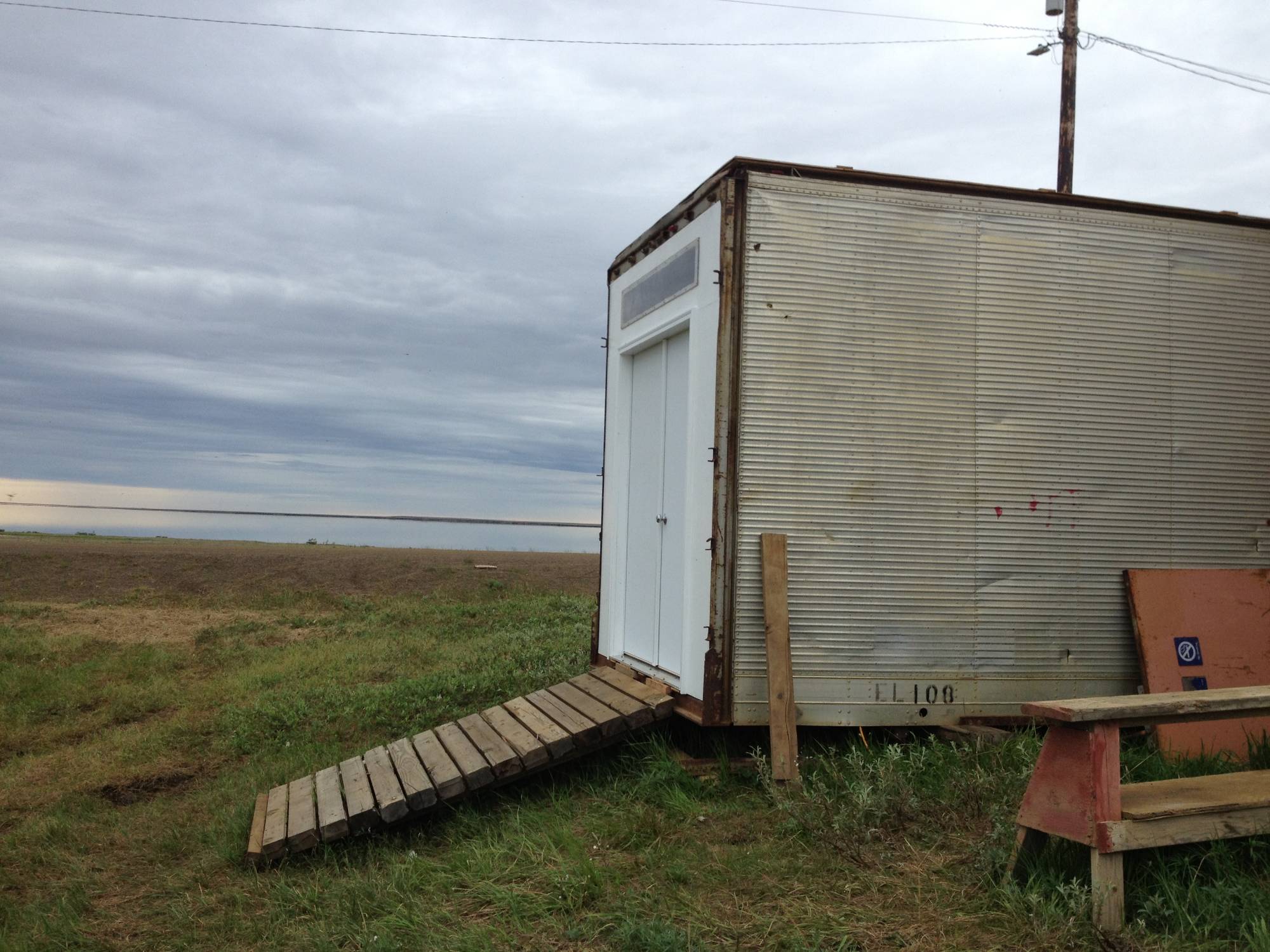 Photo of storage shed at Atqasuk.